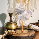 Blue Moonstone Moon Ornament-Helmsman Crystal