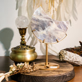 Blue Moonstone Moon Ornament-Helmsman Crystal