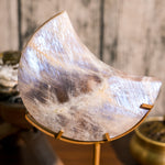 Blue Moonstone Moon Ornament-Helmsman Crystal