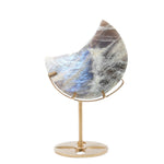 Blue Moonstone Moon Ornament-Helmsman Crystal