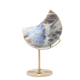 Blue Moonstone Moon Ornament-Helmsman Crystal