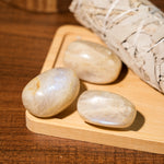 Blue Moonstone Tumbled Stone Set-Helmsman Crystal