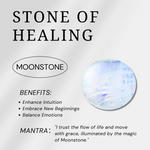 Blue Moonstone Tumbled Stone Set-Helmsman Crystal