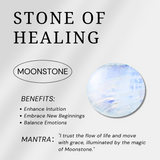 Blue Moonstone Tumbled Stone Set-Helmsman Crystal