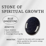 Blue Sandstone Palm Stone-Helmsman Crystal