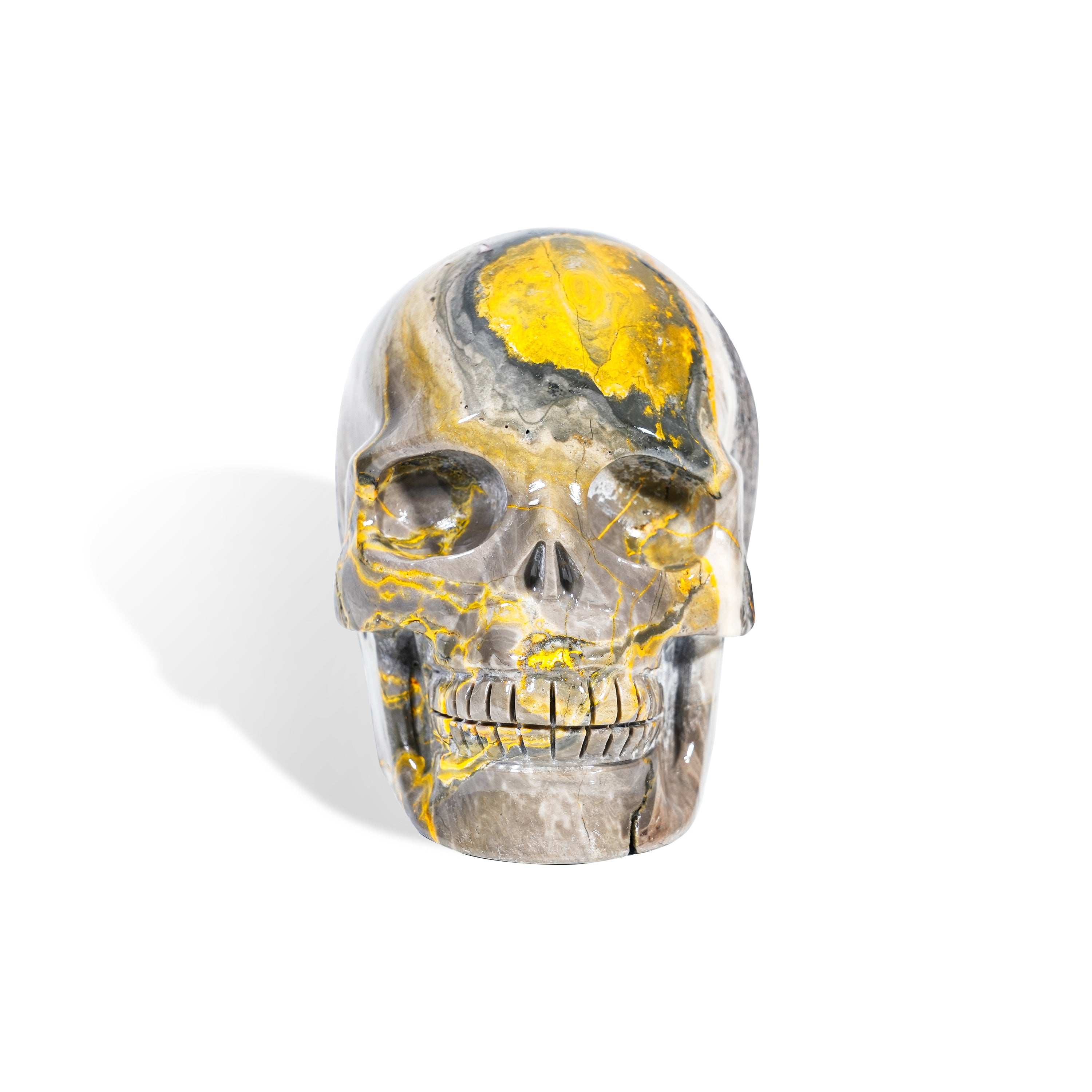 Bumblebee Jasper Skull-Helmsman Crystal