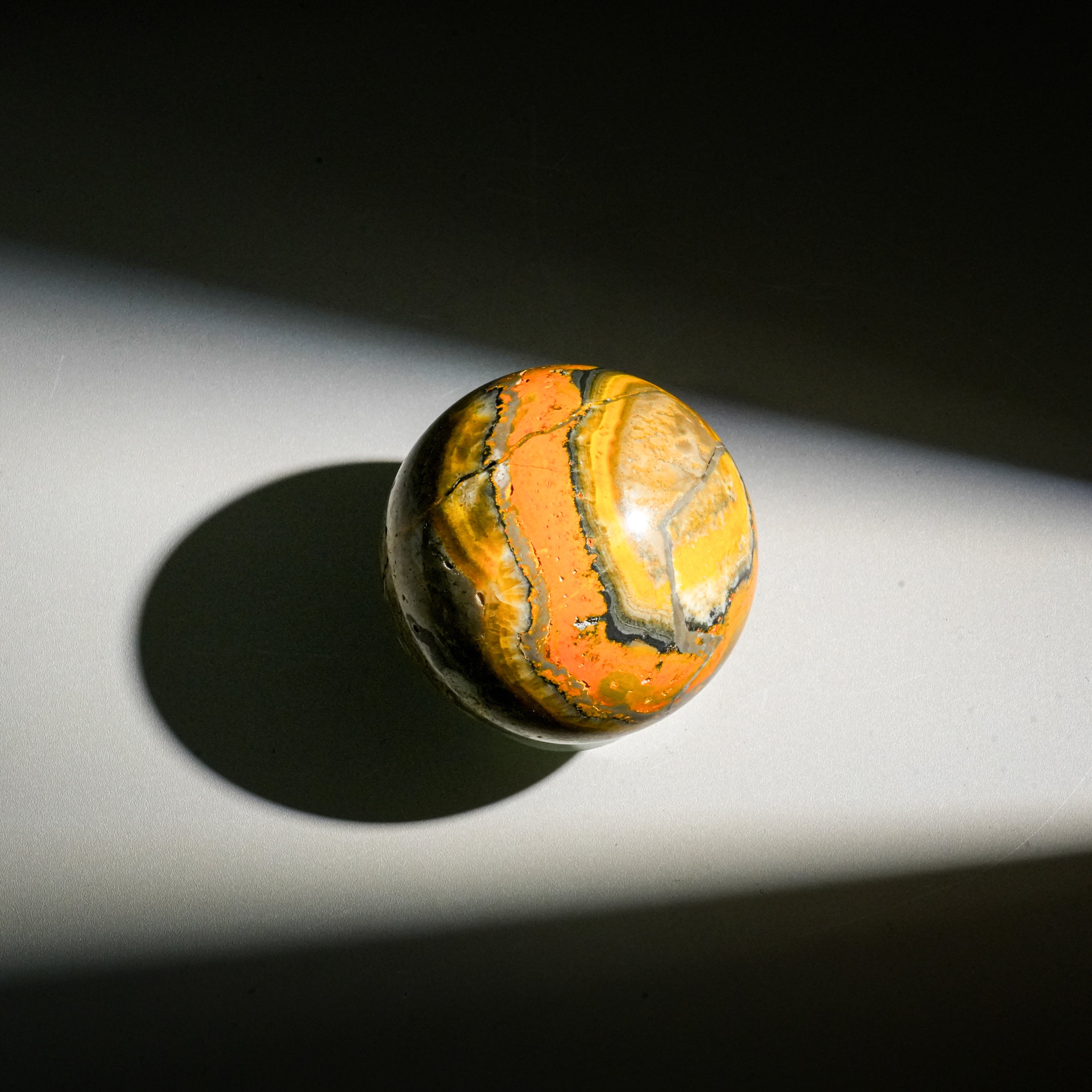 Bumblebee Jasper Sphere-Helmsman Crystal