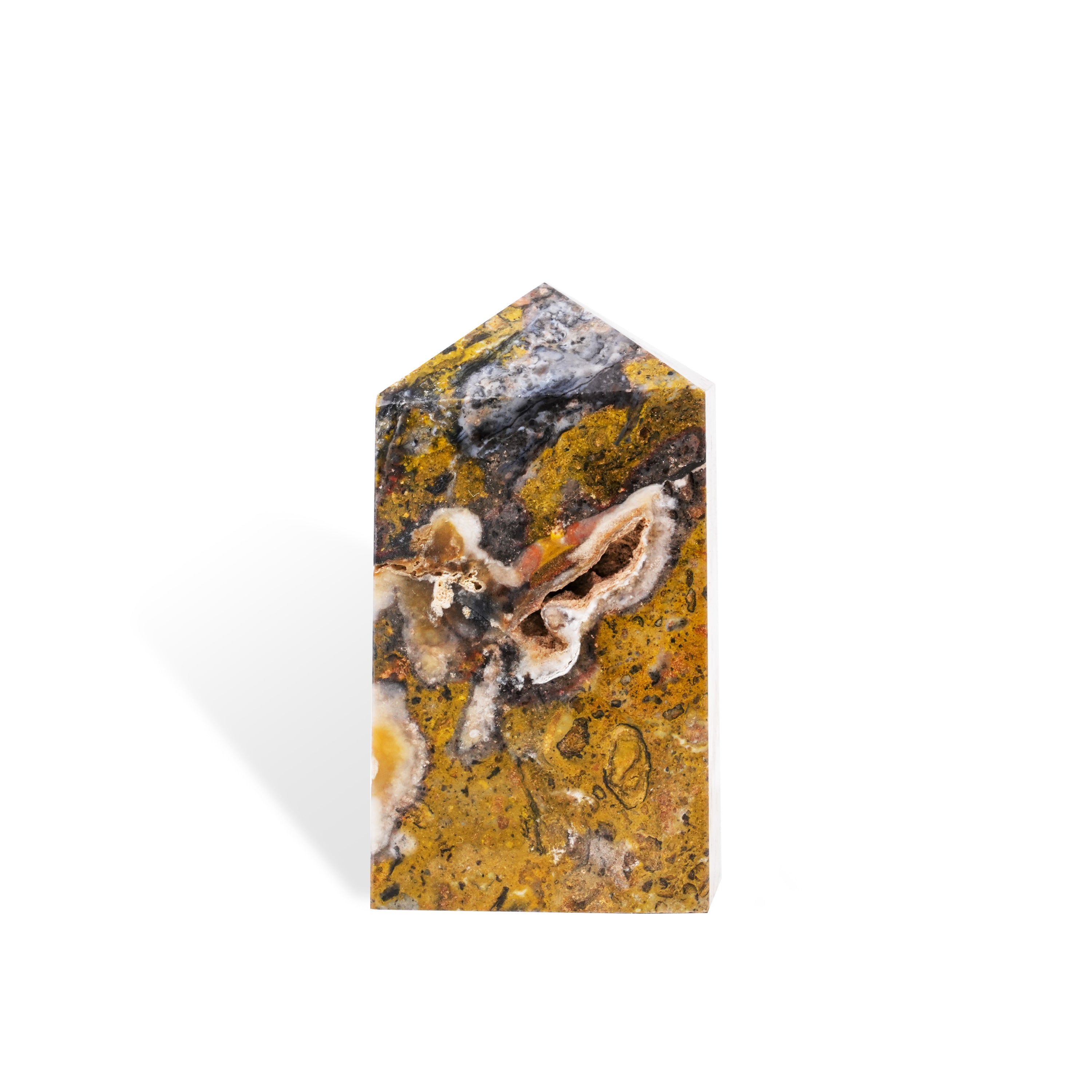Bumblebee Jasper Tower (Man-made)-Helmsman Crystal