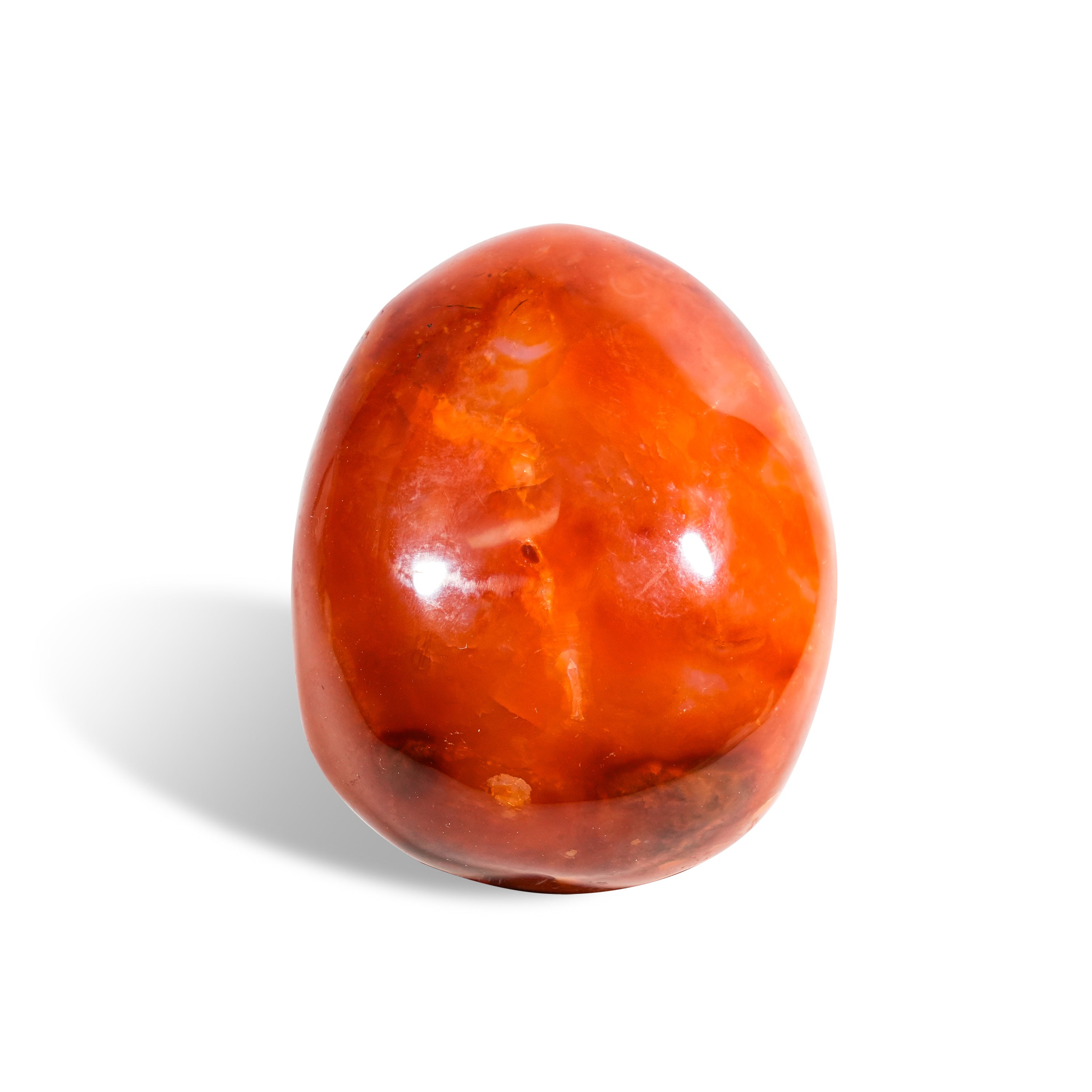 Carnelian Palm Stone-Helmsman Crystal