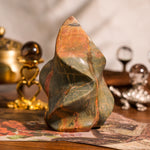 Cherry Creek Jasper Flame-Helmsman Crystal
