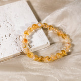 Citrine Bead Bracelet-Helmsman Crystal
