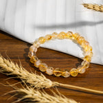 Citrine Bead Bracelet-Helmsman Crystal