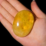 Citrine Palm Stone-Helmsman Crystal