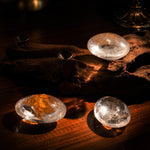 Clear Quartz Palm Stone-Helmsman Crystal