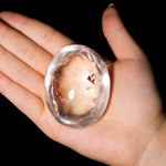 Clear Quartz Palm Stone-Helmsman Crystal
