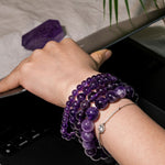 Amethyst Gemstone Bracelet-helmsman crystal-healing energy crystal