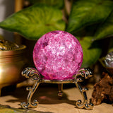 Crackle Quartz Sphere