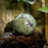 Ruby in Fuchsite Sphere