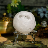 Clear Quartz Geode Sphere