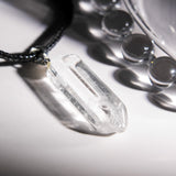 Clear Quartz Cluster Point Pendant Necklace