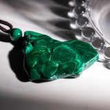 Malachite Slice Pendant Necklace
