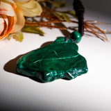 Malachite Slice Pendant Necklace