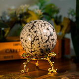 Snowflake Obsidian Sphere