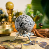 Snowflake Obsidian Sphere