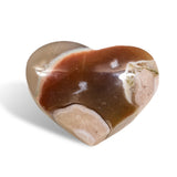 Green Flower Agate Heart