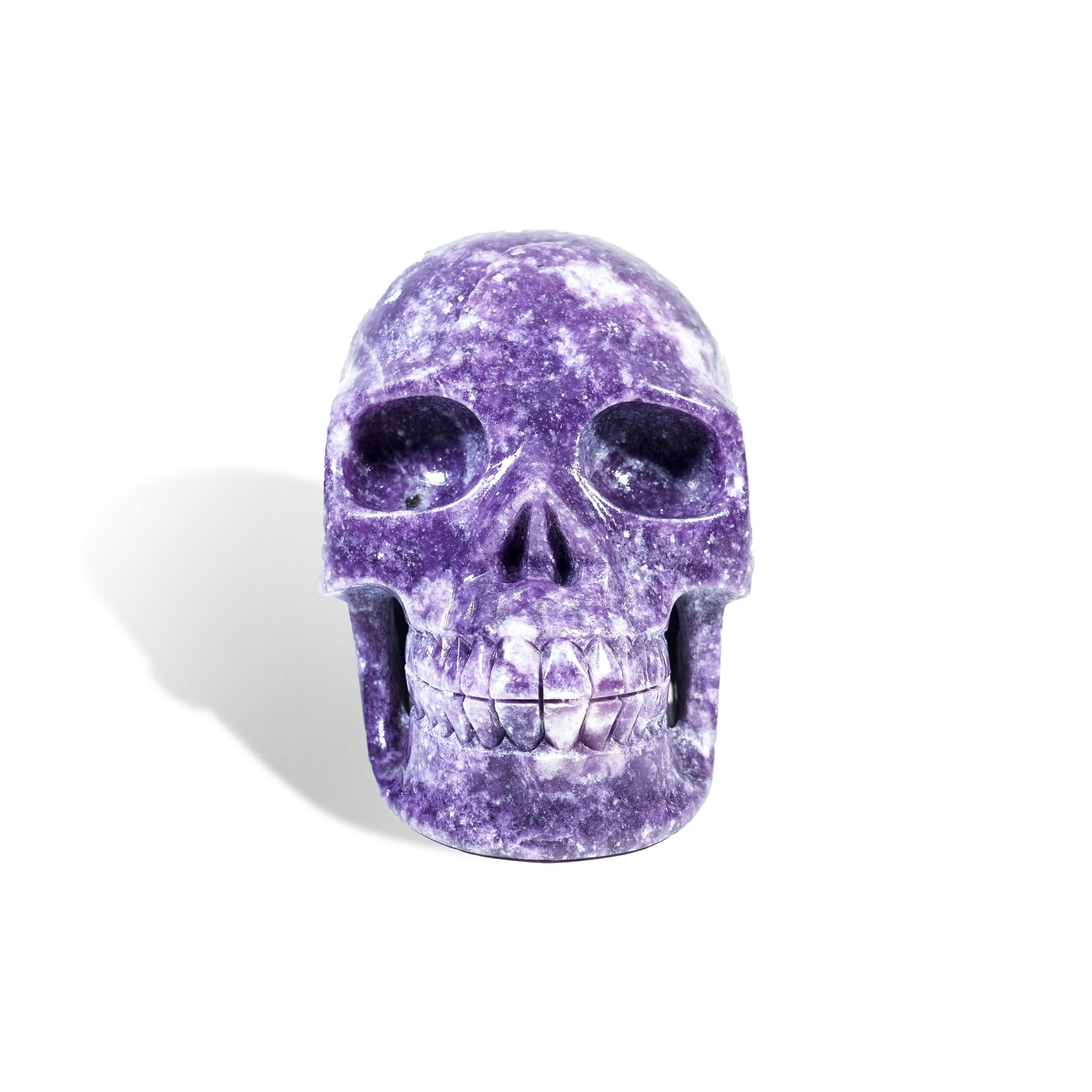 Lepidolite Skull-helmsman crystal-healing energy crystal