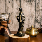 Golden Obsidian Angel Carving