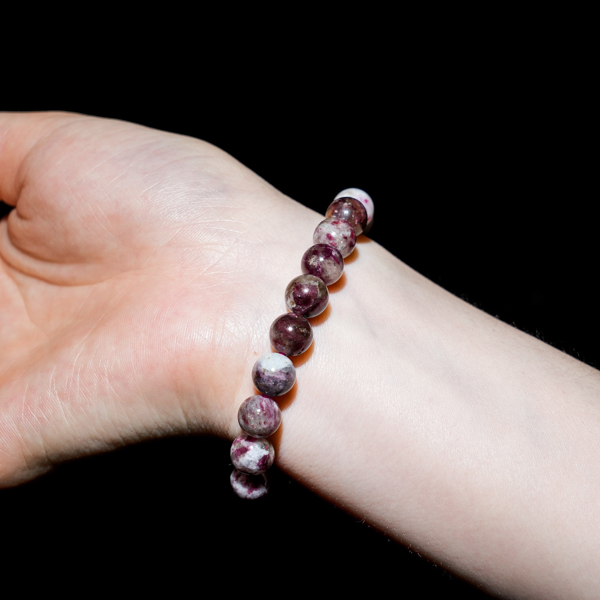 Plum Blossom Tourmaline Bracelet-helmsman crystal-healing energy crystal