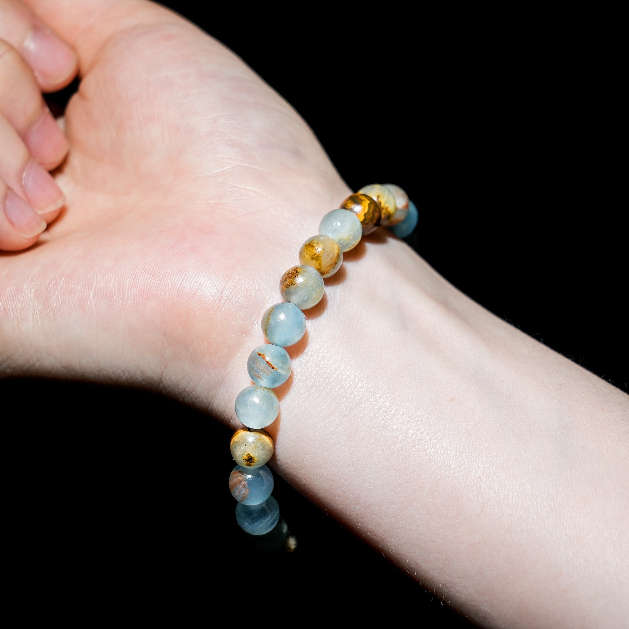 Blue Onyx Beads Bracelet-helmsman crystal-healing energy crystal