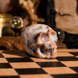 Pink Agate Skull