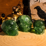 Green Fluorite Skull