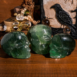 Green Fluorite Skull