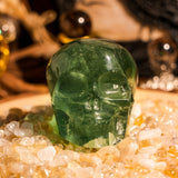Green Fluorite Skull