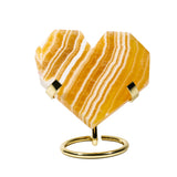 Yellow Calcite Heart Ornament