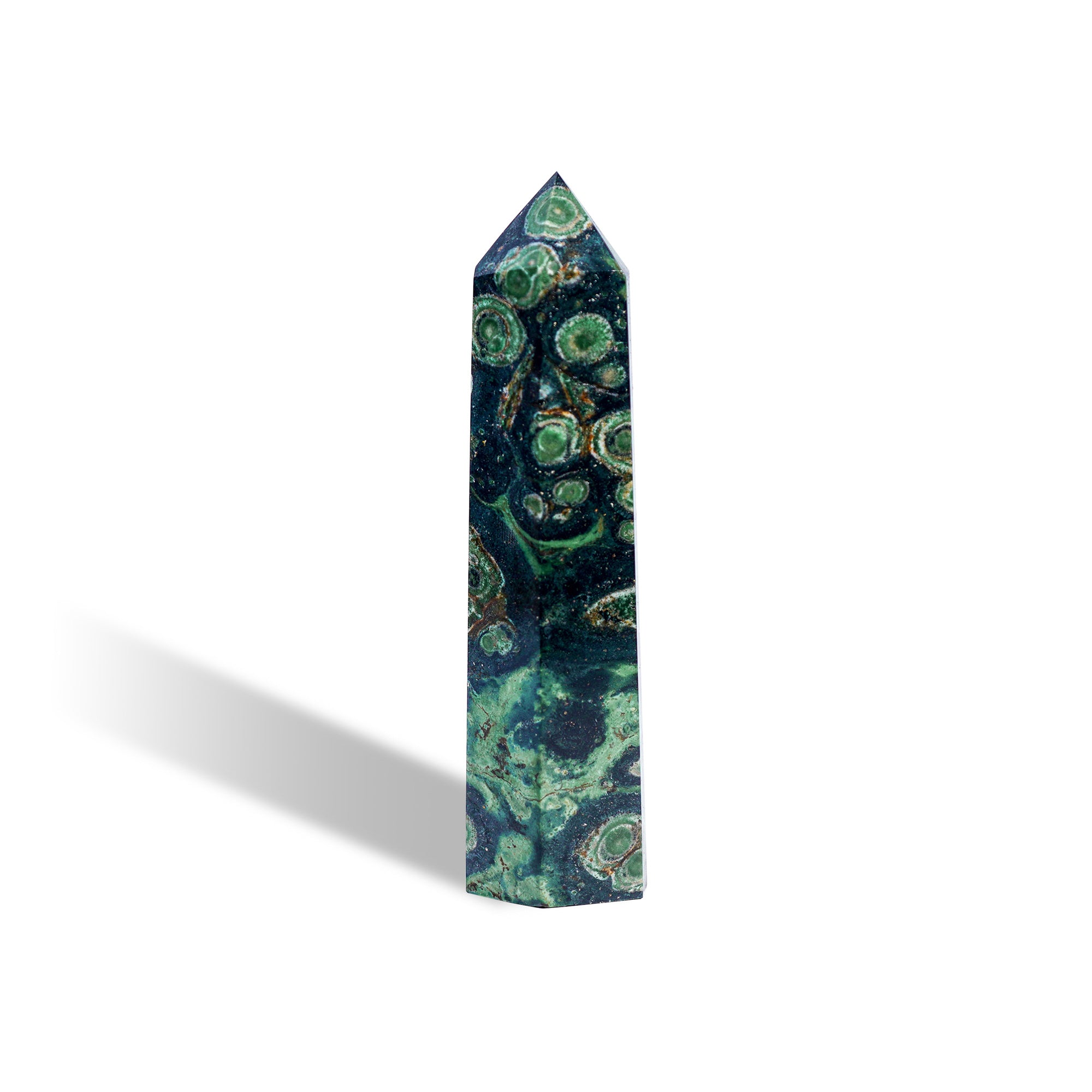 Kambaba Jasper Point-helmsman crystal-healing energy crystal