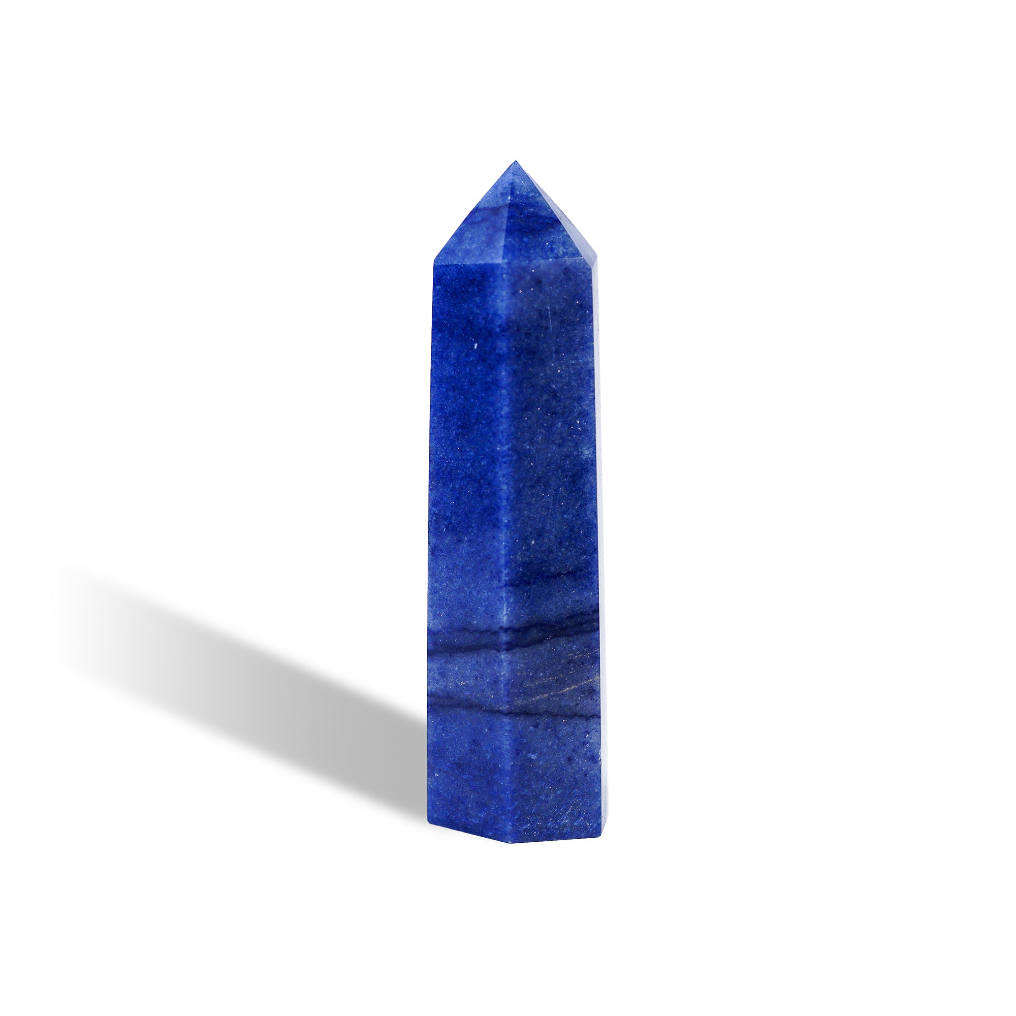 Blue Aventurine Point-helmsman crystal-healing energy crystal