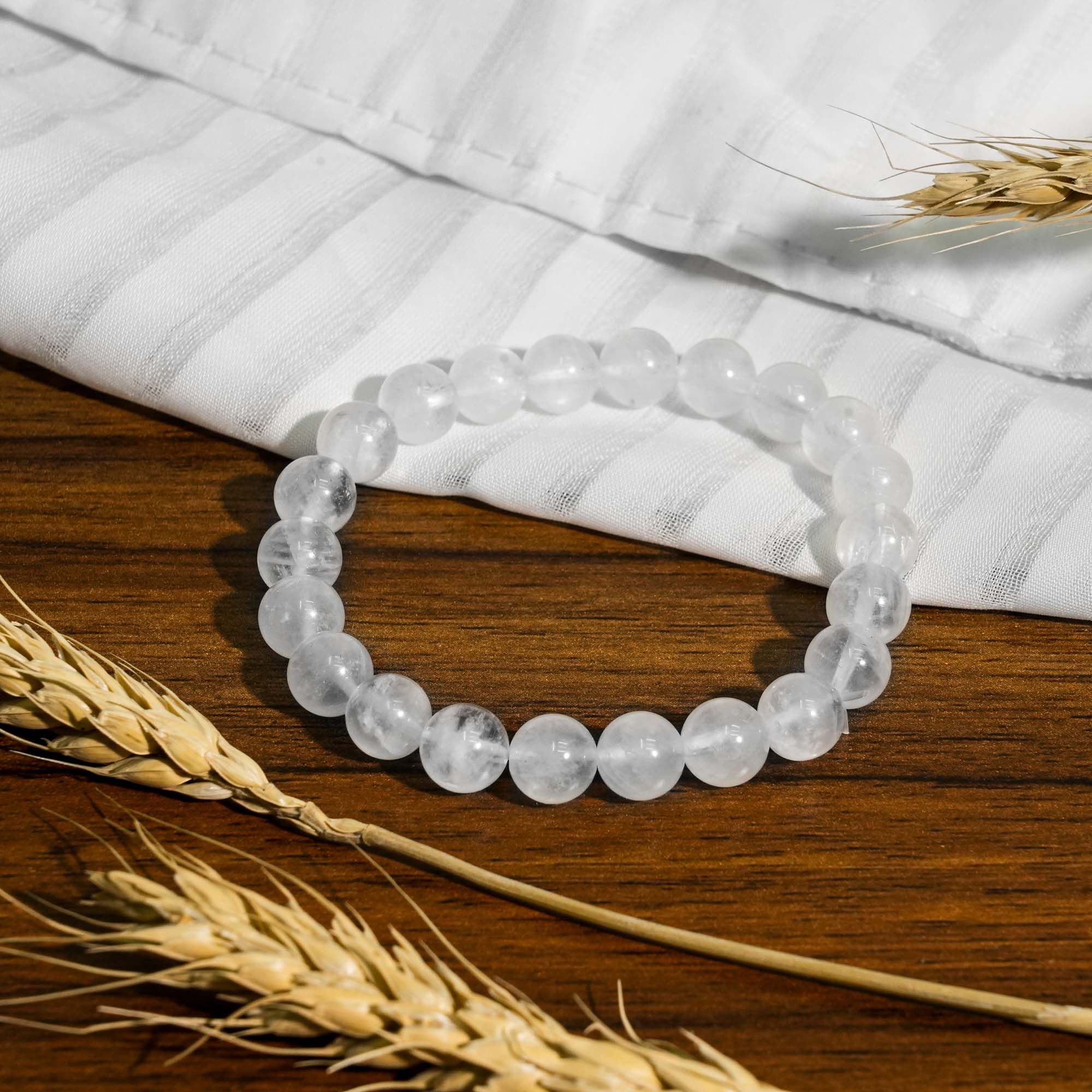 White Moonstone Bracelet-helmsman crystal-healing energy crystal