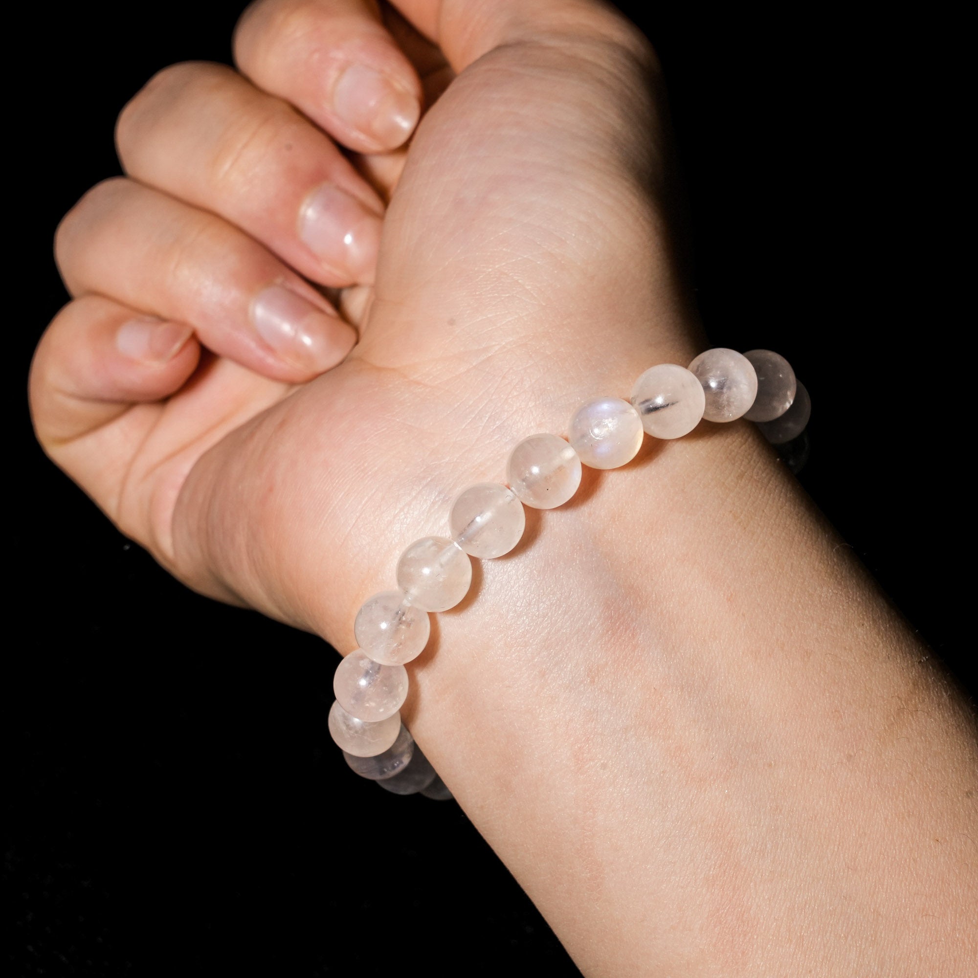 White Moonstone Bracelet-helmsman crystal-healing energy crystal