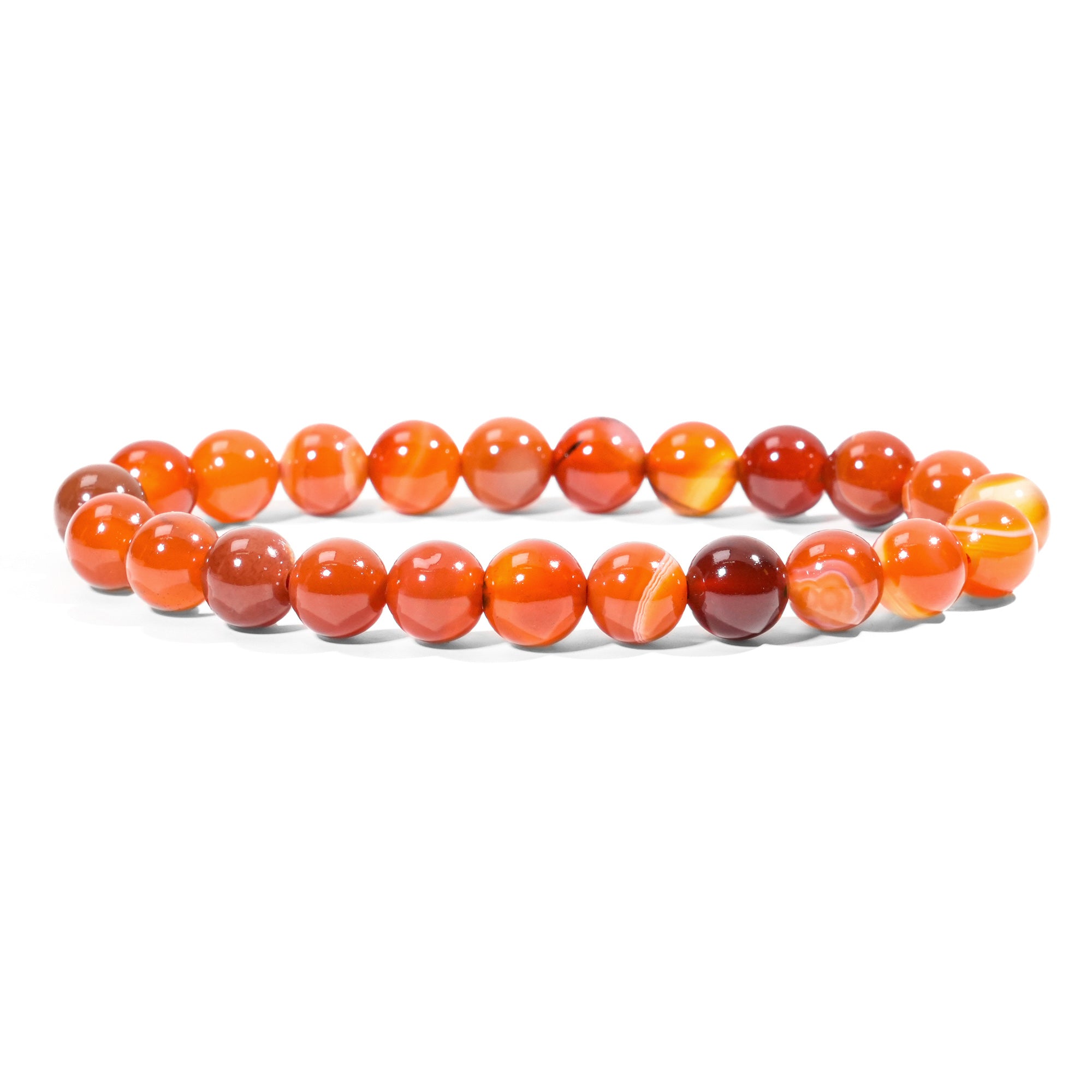 Carnelian Bead Bracelet-helmsman crystal-healing energy crystal