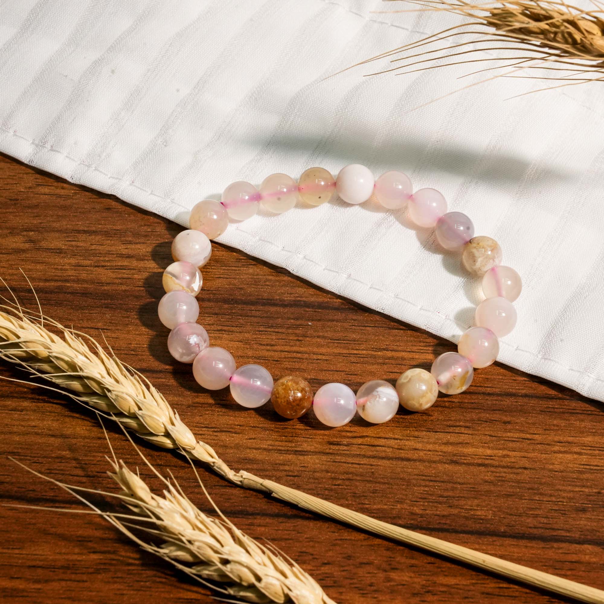 Flower Agate Bracelet-helmsman crystal-healing energy crystal