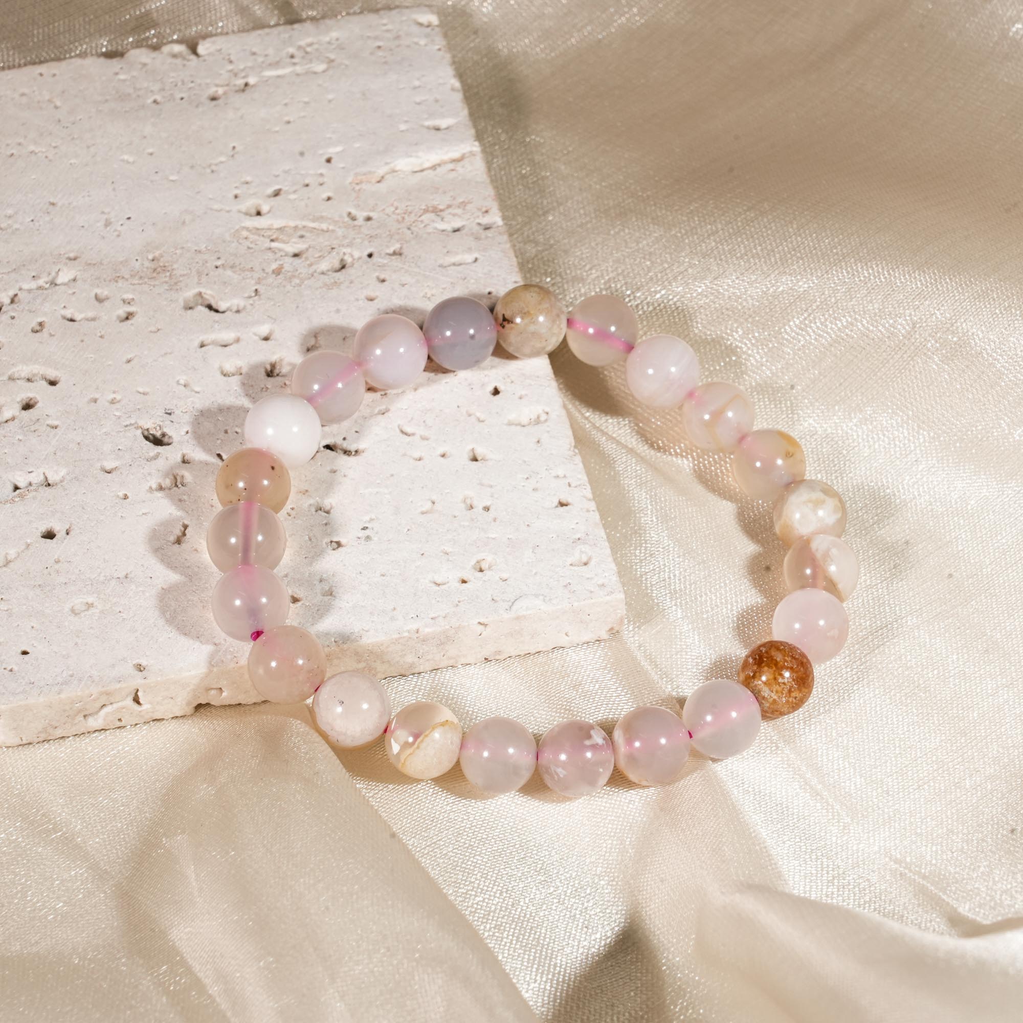 Flower Agate Bracelet-helmsman crystal-healing energy crystal