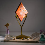 Pink Agate Diamond Ornament