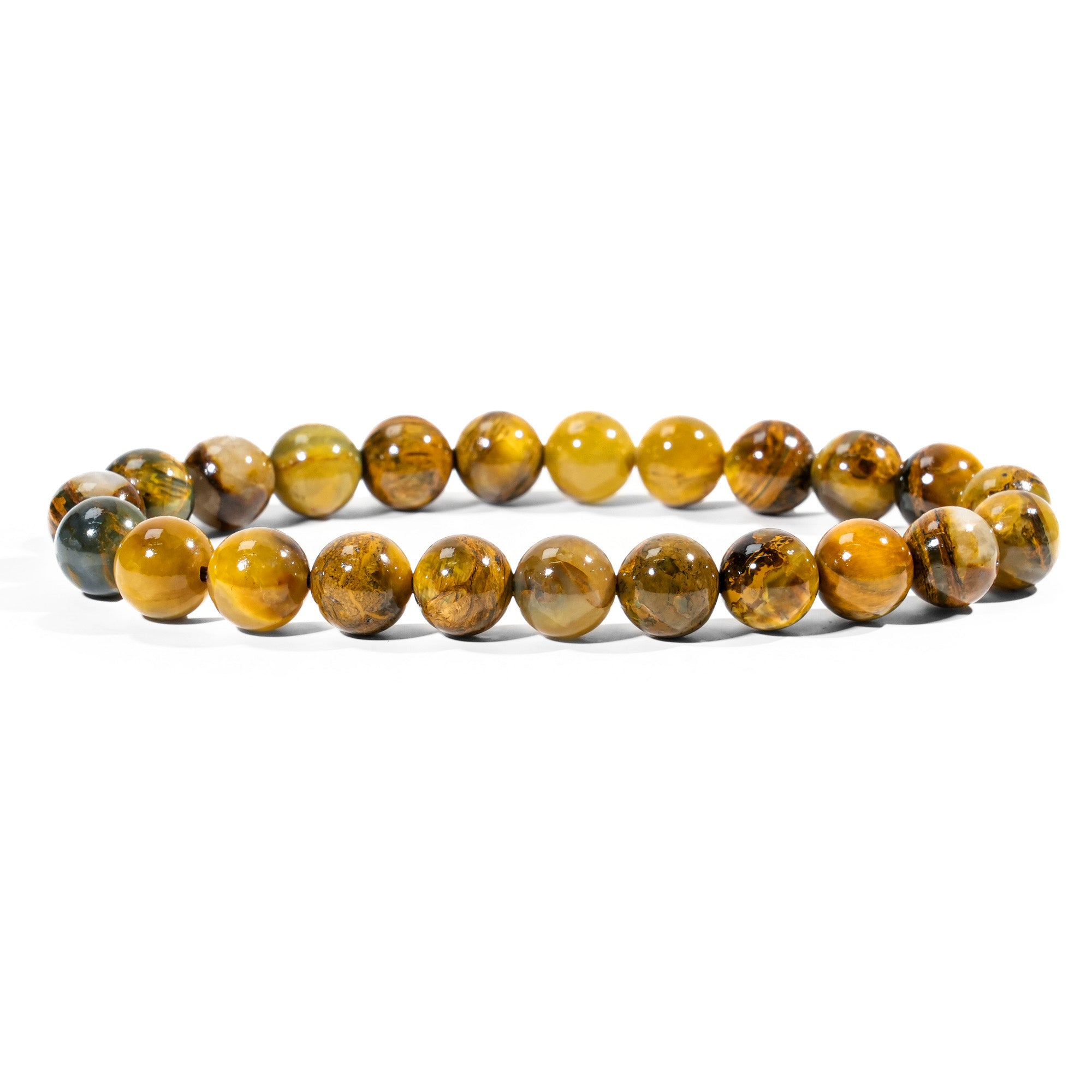 Yellow Tiger Eye Beads Bracelet-helmsman crystal-healing energy crystal