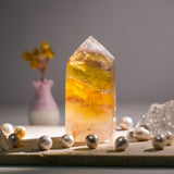 Yellow Candy Fluorite Tower