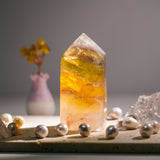 Yellow Candy Fluorite Tower