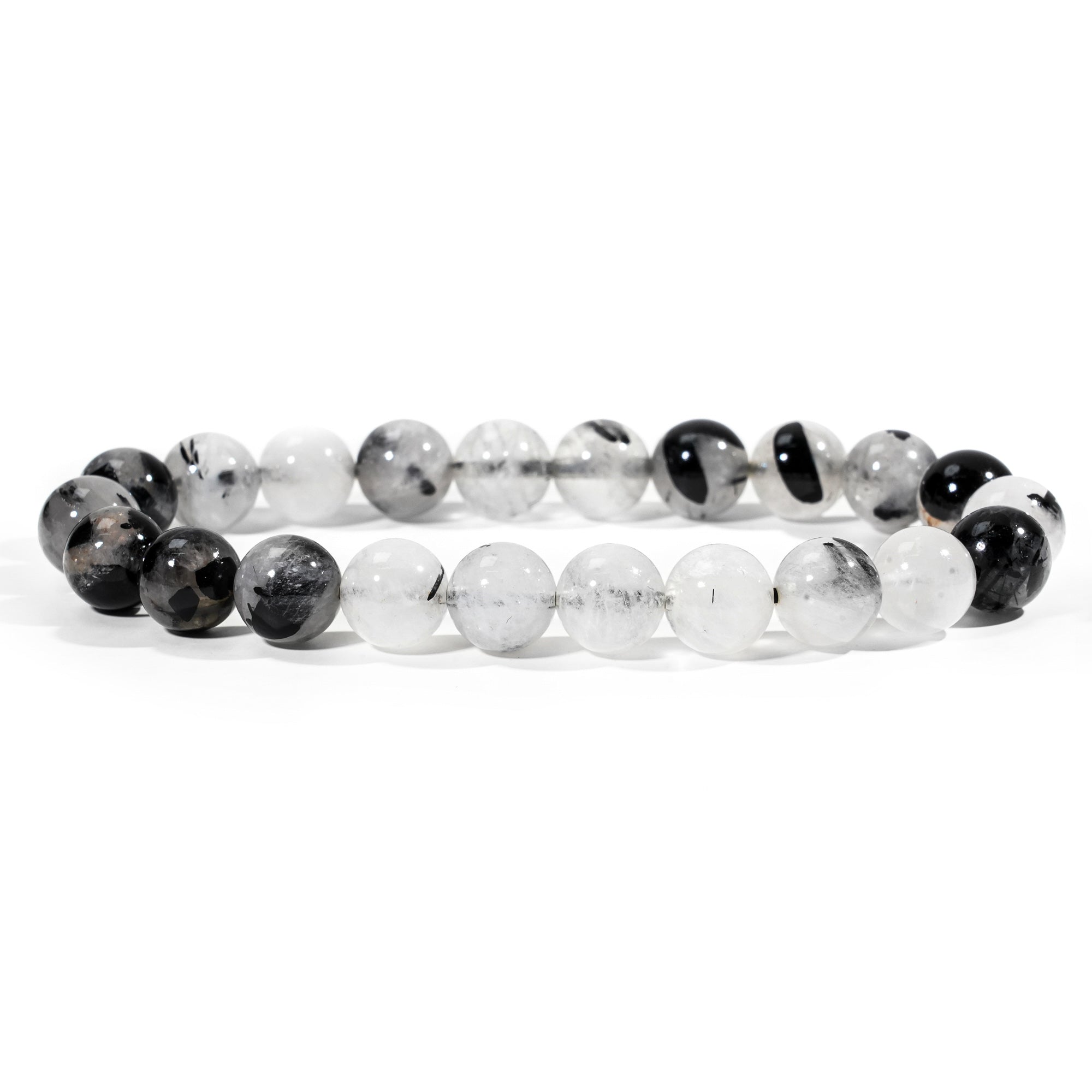Black Rutilated Quartz Bracelet-helmsman crystal-healing energy crystal